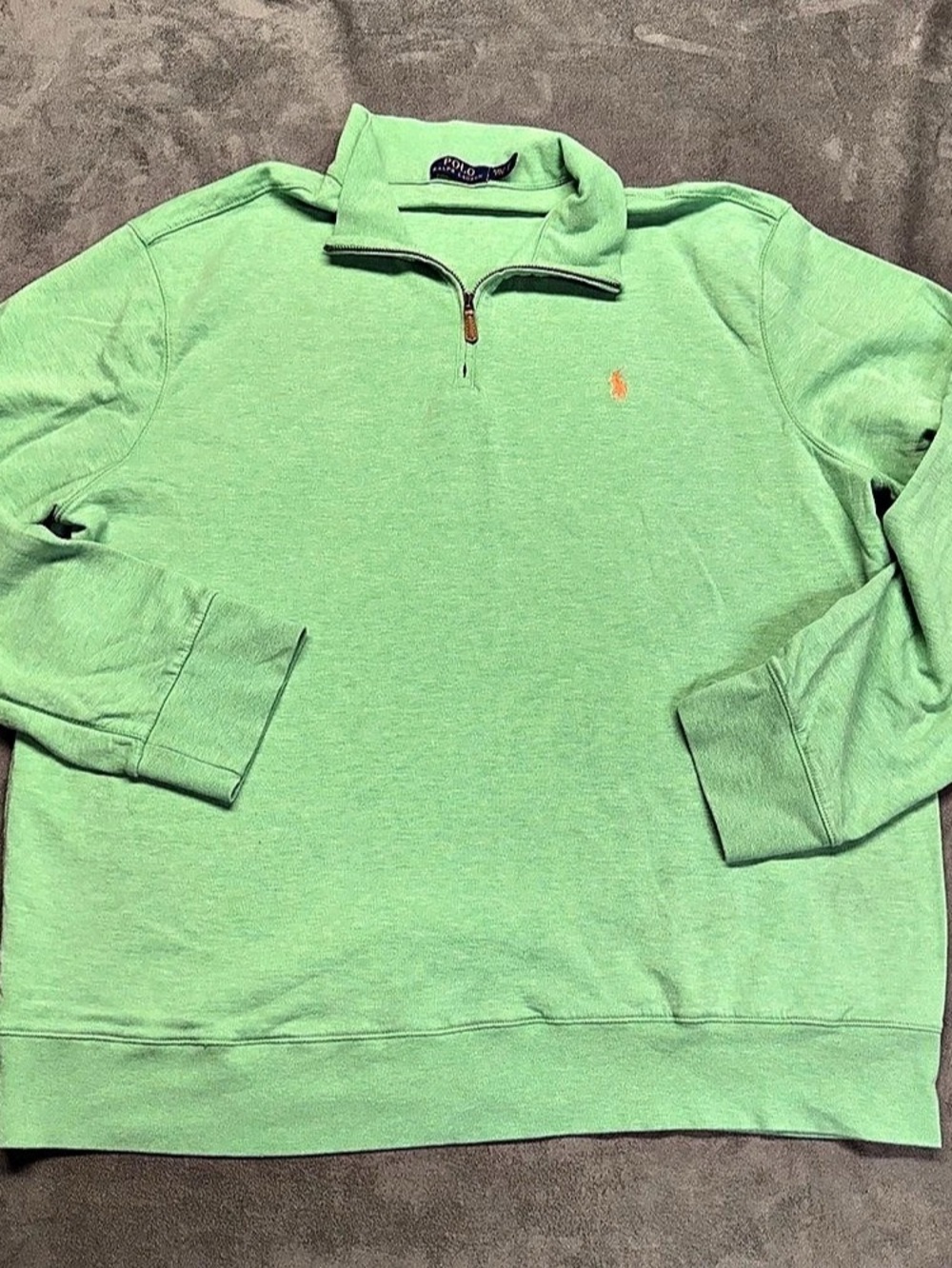 Polo Ralph Lauren Estate Quarter-Zip Pullover Green XXL Like New